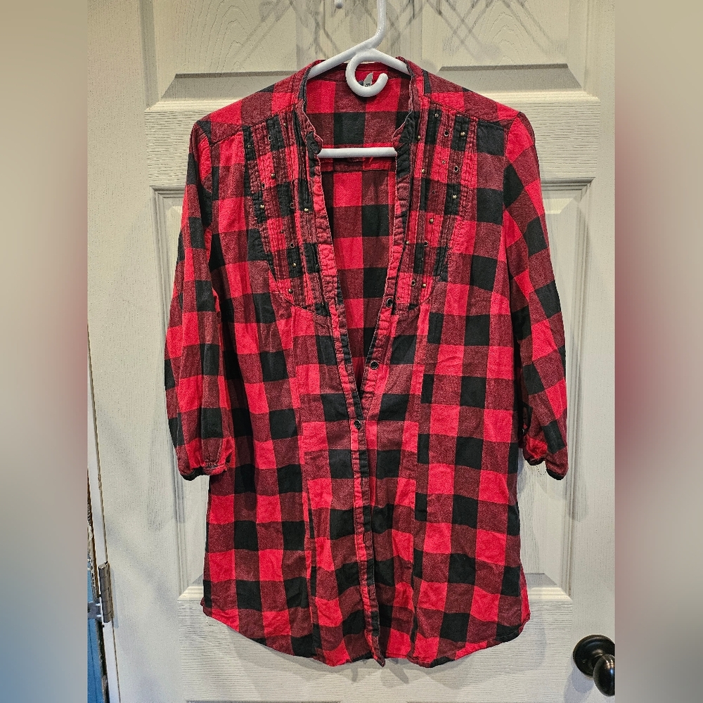 Red and Black Plaid Shirt